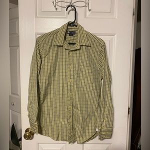 J. Crew Mens Size Small Yellow Plaid Button Down